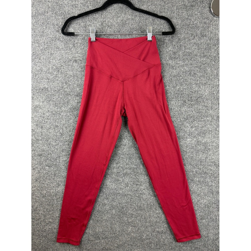 OFFLINE by Aerie Real Me Crossover Waist High Rise 7/8 Leggings Red Medium EUC